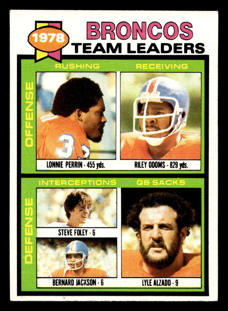 1979 Topps #507 Lonnie Perrin/Riley Odoms/Steve Foley/Bernard Jackson/Lyle Alzado TL Ex-Mint  ID: 508377