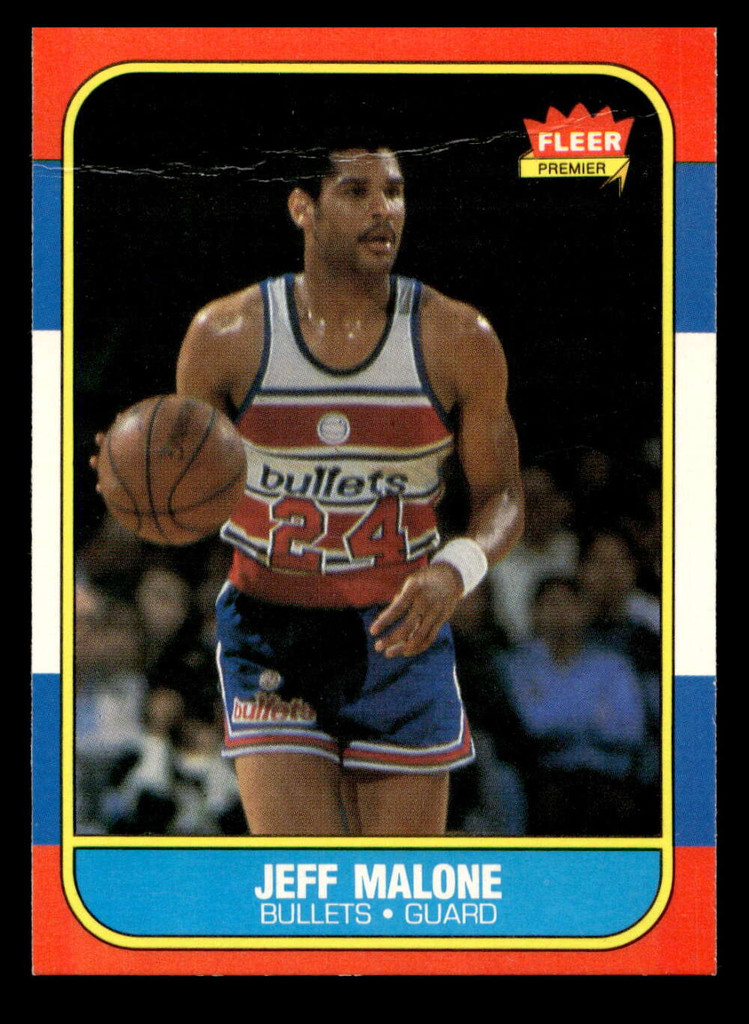 1986-87 Fleer #67 Jeff Malone G-VG RC Rookie Crease 