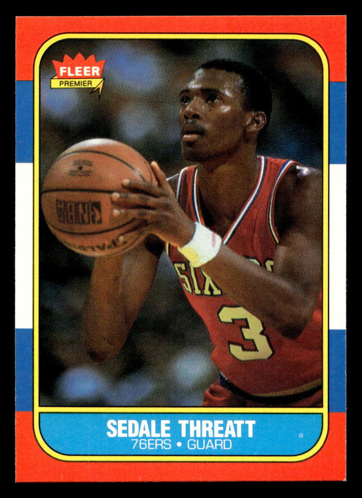 1986-87 Fleer #112 Sedale Threatt Near Mint+ RC Rookie Basketball 
