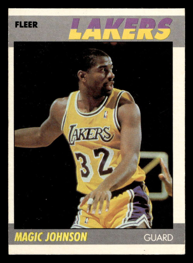 1987-88 Fleer #56 Magic Johnson Excellent+ Basketball 