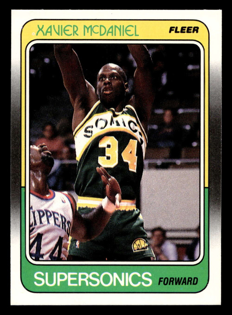 1988-89 Fleer #108 Xavier McDaniel Near Mint+ Basketball  ID: 510214