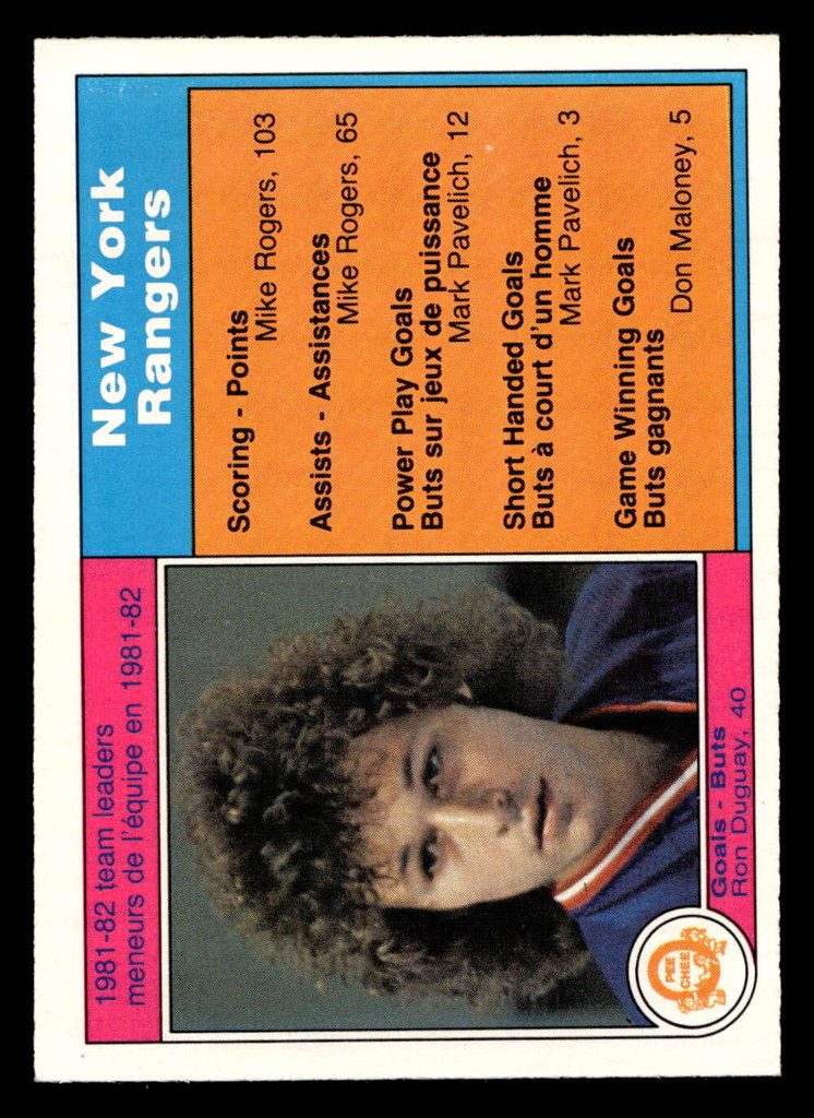 1982-83 O-Pee-Chee #217 Ron Duguay TL Near Mint OPC 