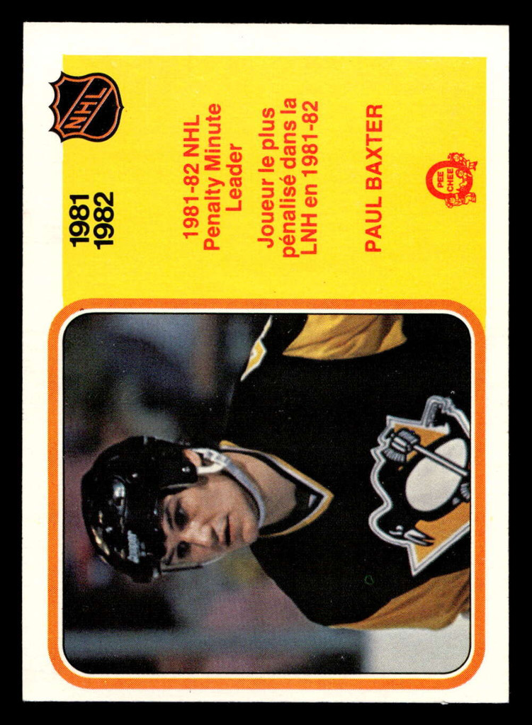 1982-83 O-Pee-Chee #238 Paul Baxter LL Near Mint OPC 