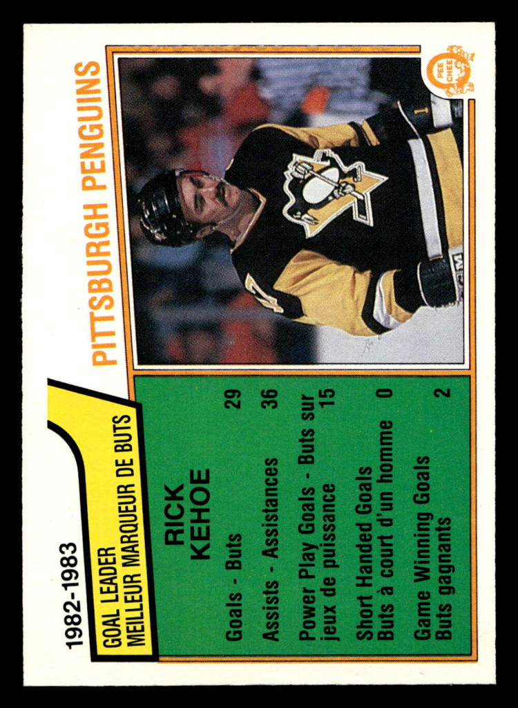 1983-84 O-Pee-Chee #274 Rick Kehoe TL Near Mint+ OPC 