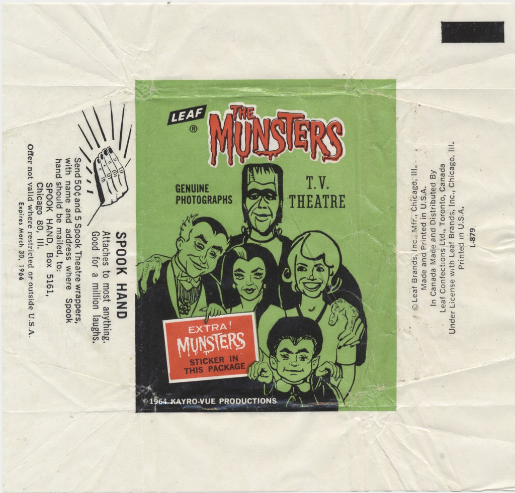 1964 Leaf The Munsters Wrapper  #*sku37097