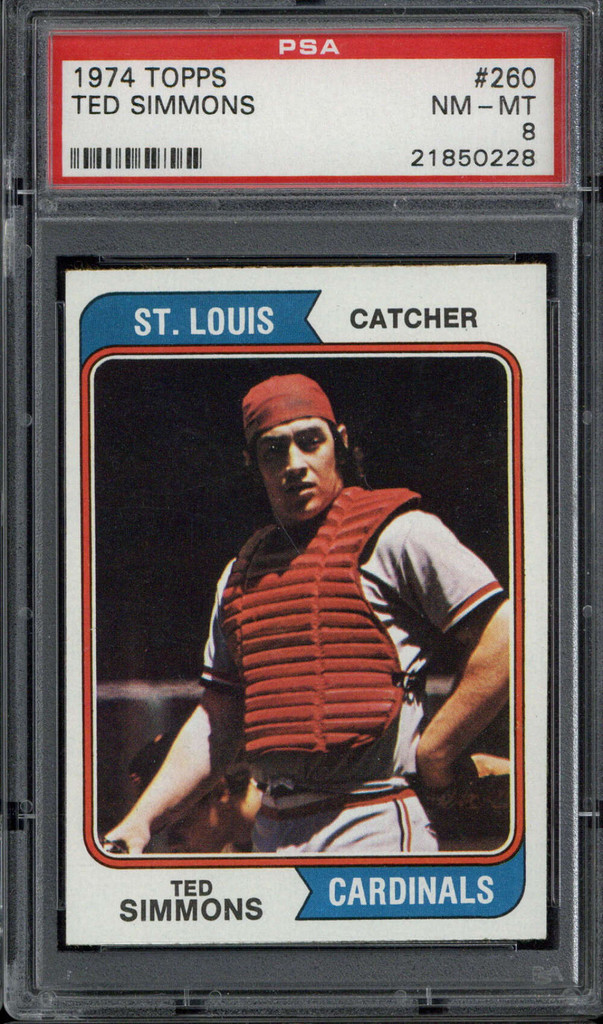 1974 Topps #260 Ted Simmons Cardinals PSA 8 NM-Mint