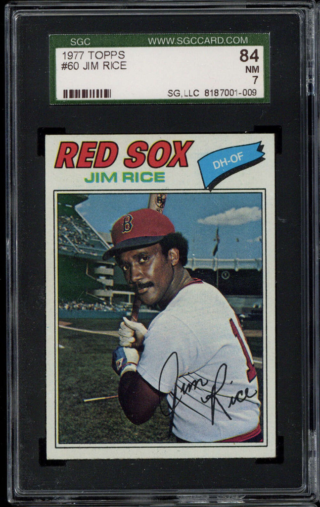 1977 Topps #60 Jim Rice Red Sox SGC 7 Near Mint