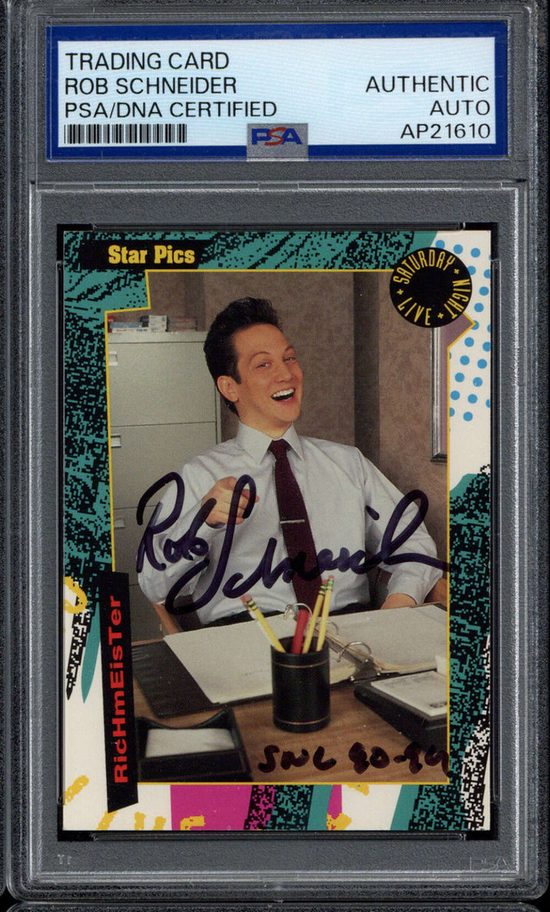 Rob Schneider 1992 Star Pics Card #19 Signed PSA/DNA Slabbed Authenticated SNL ID: 511003