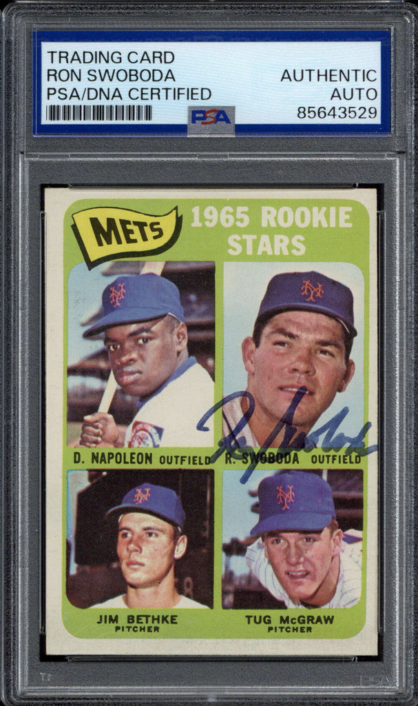 Ron Swoboda 1965 Topps #533  Signed PSA/DNA Slabbed Authenticated Mets RC