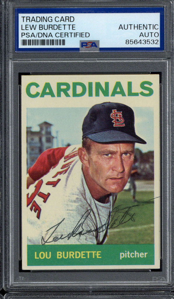 Lou Burdette 1964 Topps #523 Signed PSA/DNA Slabbed Authenticated Cardinals