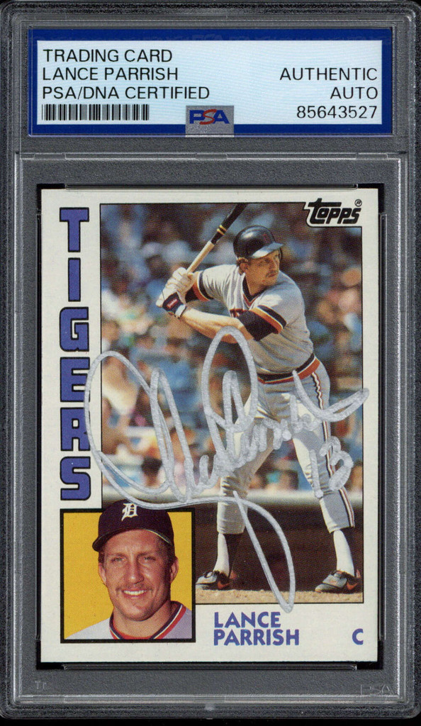 Lance Parrish 1984 Topps #640 Signed PSA/DNA Slabbed Authenticated Tigers