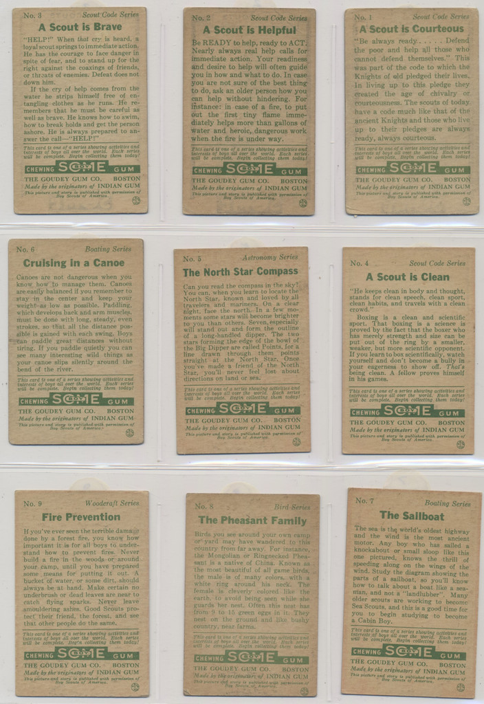 1933 R26 Goudey Boy Scouts Partial Set of 42/48  #*sku37100
