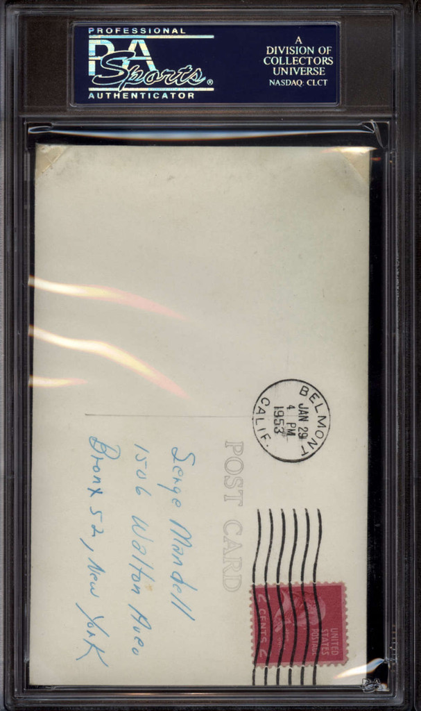 Mike Garcia Photo Postcard PSA/DNA Authenticated Indians Autograph Auto Signed