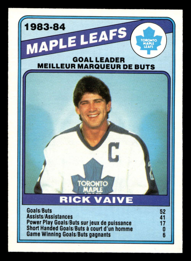 1984-85 O-Pee-Chee #368 Rick Vaive TL Near Mint+ OPC 