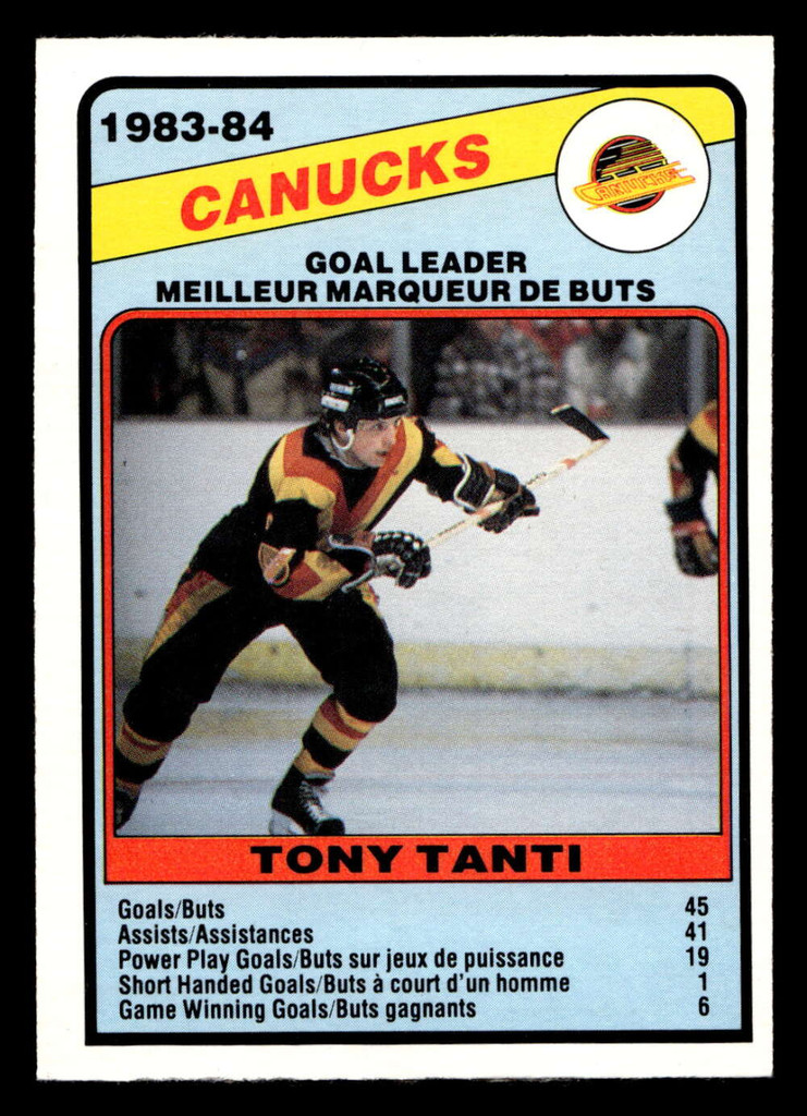 1984-85 O-Pee-Chee #369 Tony Tanti TL Near Mint OPC 