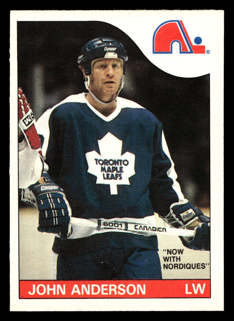1985-86 O-Pee-Chee #20 John Anderson Near Mint OPC 