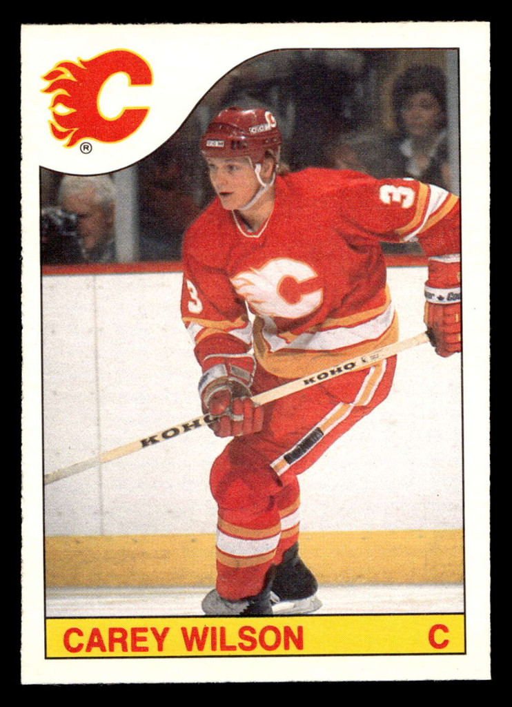 1985-86 O-Pee-Chee #191 Carey Wilson Poor RC Rookie OPC 