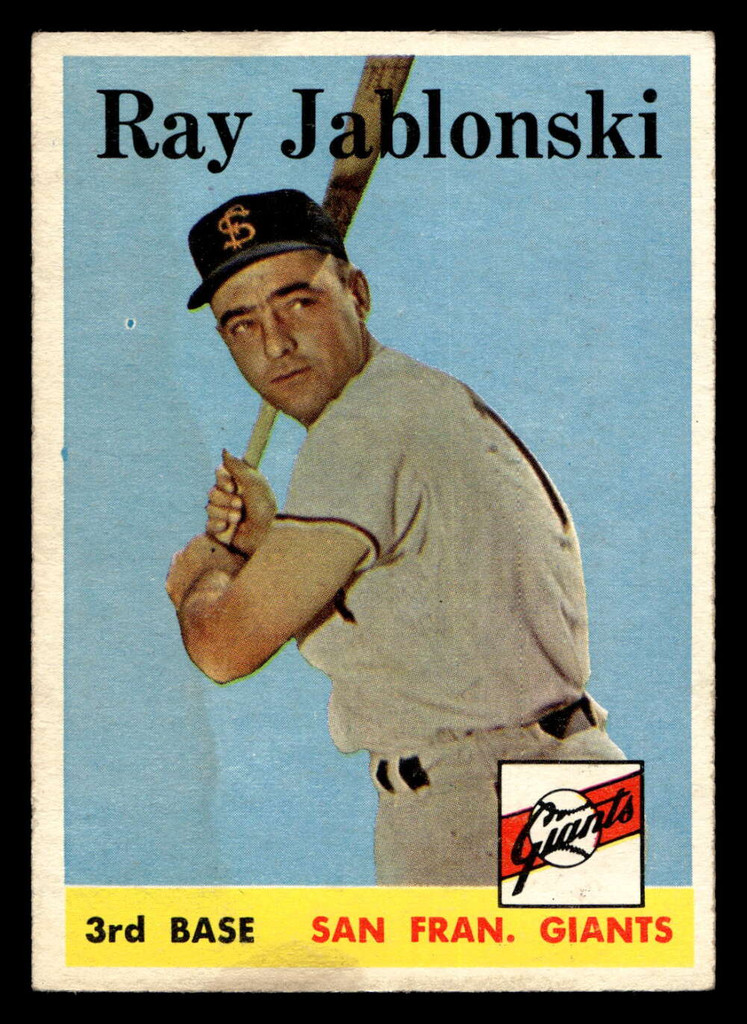 1958 Topps #362 Ray Jablonski Very Good  ID: 511936