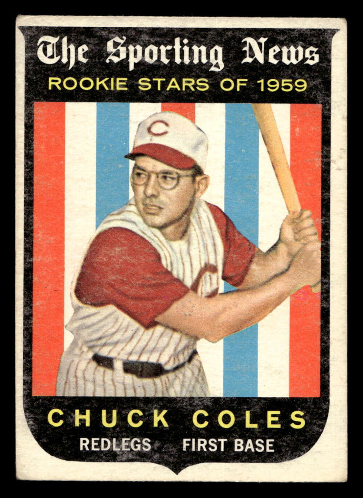 1959 Topps #120 Chuck Coles UER Excellent RC Rookie  ID: 511993