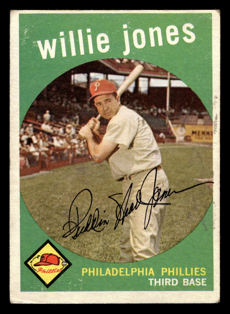 1959 Topps #208 Willie Jones Very Good  ID: 512033