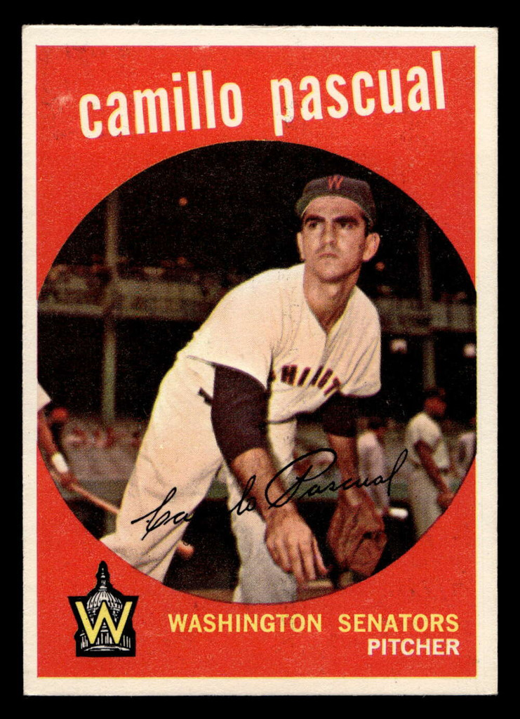 1959 Topps #413 Camilo Pascual UER Ex-Mint  ID: 512148