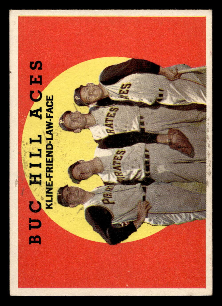 1959 Topps #428 Ron Kline/Bob Friend/Vernon Law/ Roy Face Buc Hill Aces Excellent+  ID: 512162