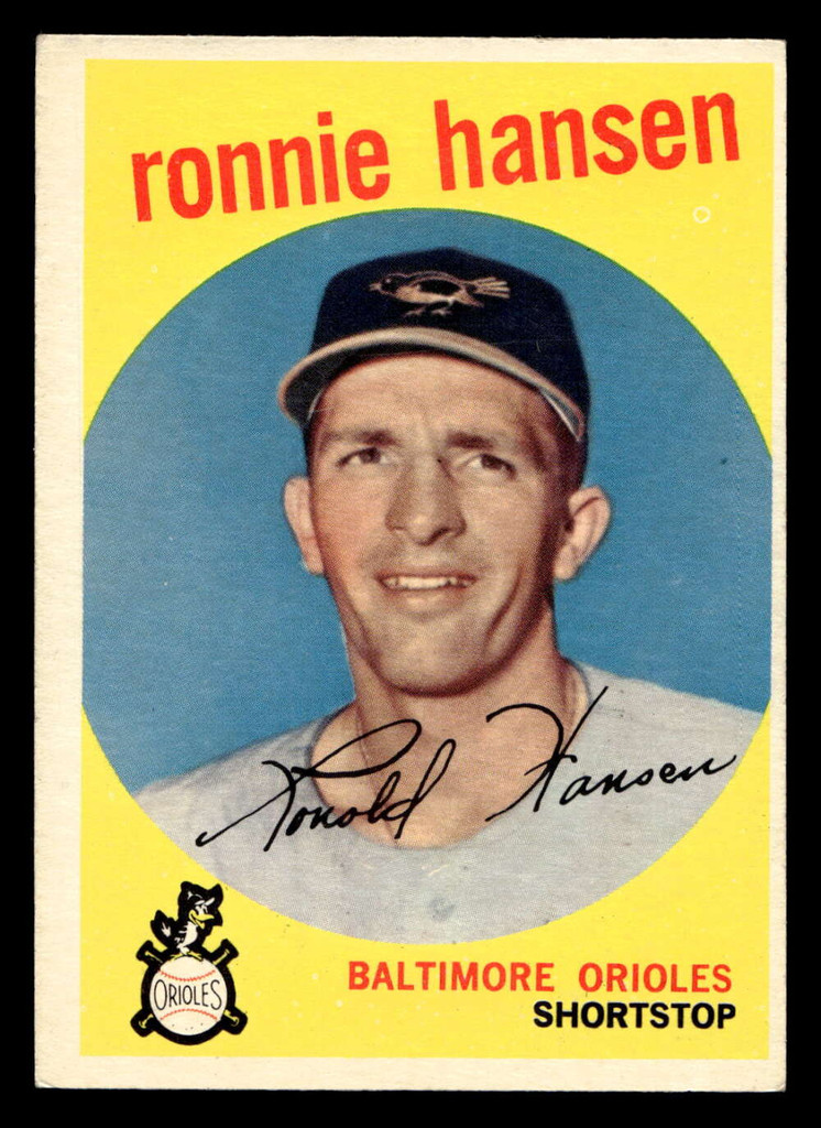 1959 Topps #444 Ron Hansen Excellent+ RC Rookie  ID: 512172