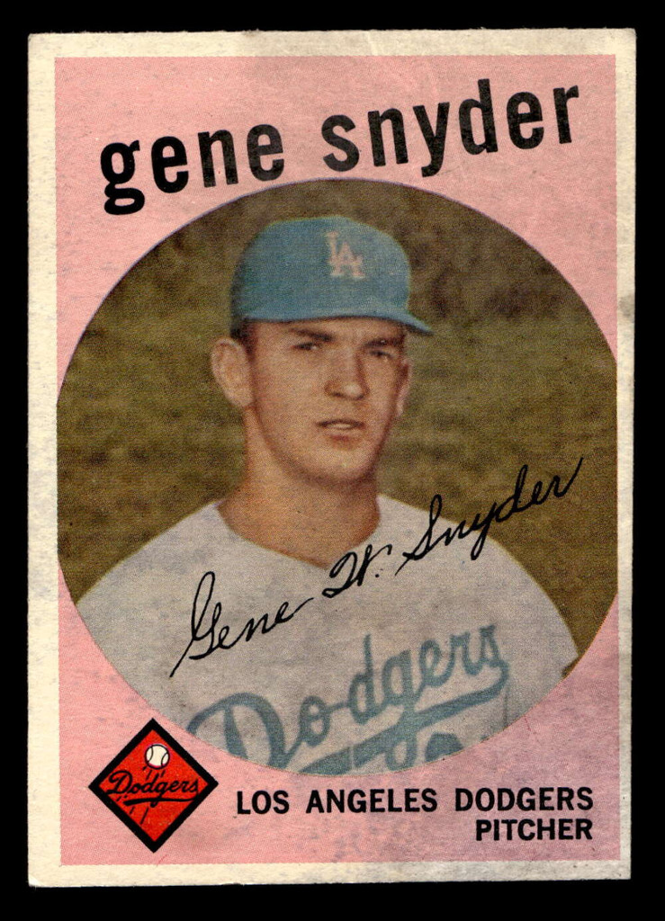 1959 Topps #522 Gene Snyder G-VG RC Rookie 