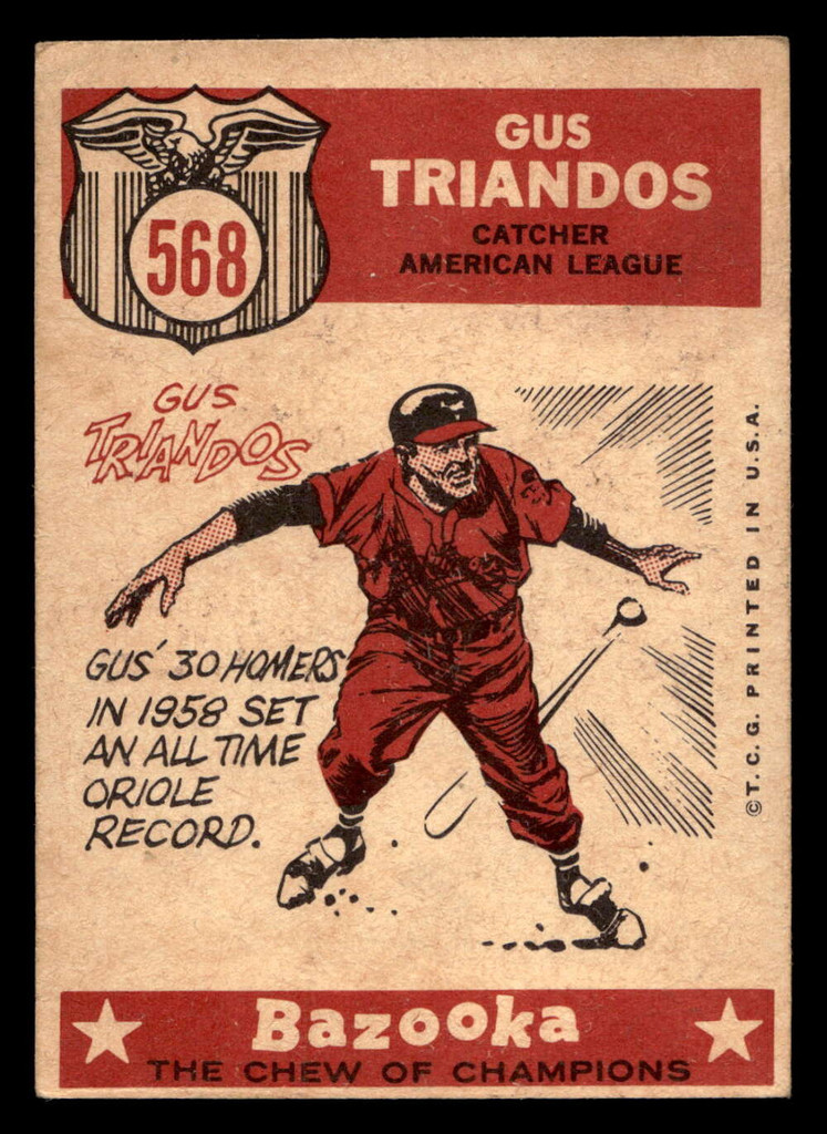 1959 Topps #568 Gus Triandos AS Very Good  ID: 512225