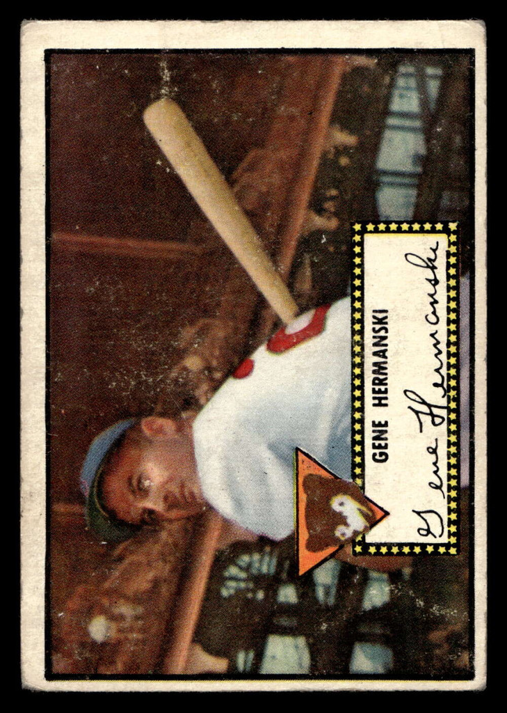 1952 Topps #16 Gene Hermanski Very Good Black Back  ID: 512265