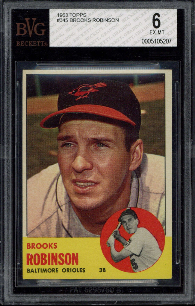 1963 Topps #345 Brooks Robinson Orioles BVG 6 EX-Mint