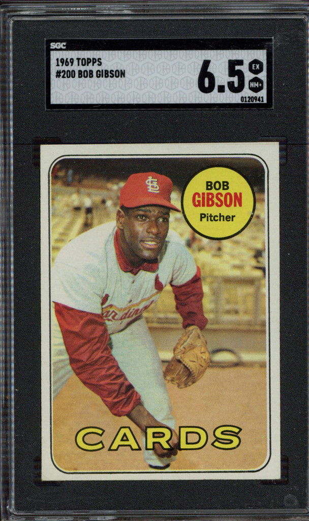 1969 Topps #200 Bob Gibson Cardinals SGC 6.5 EX-Mint+