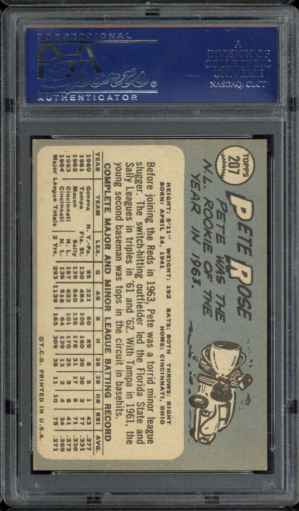 1965 Topps #207 Pete Rose Reds PSA 5 EX