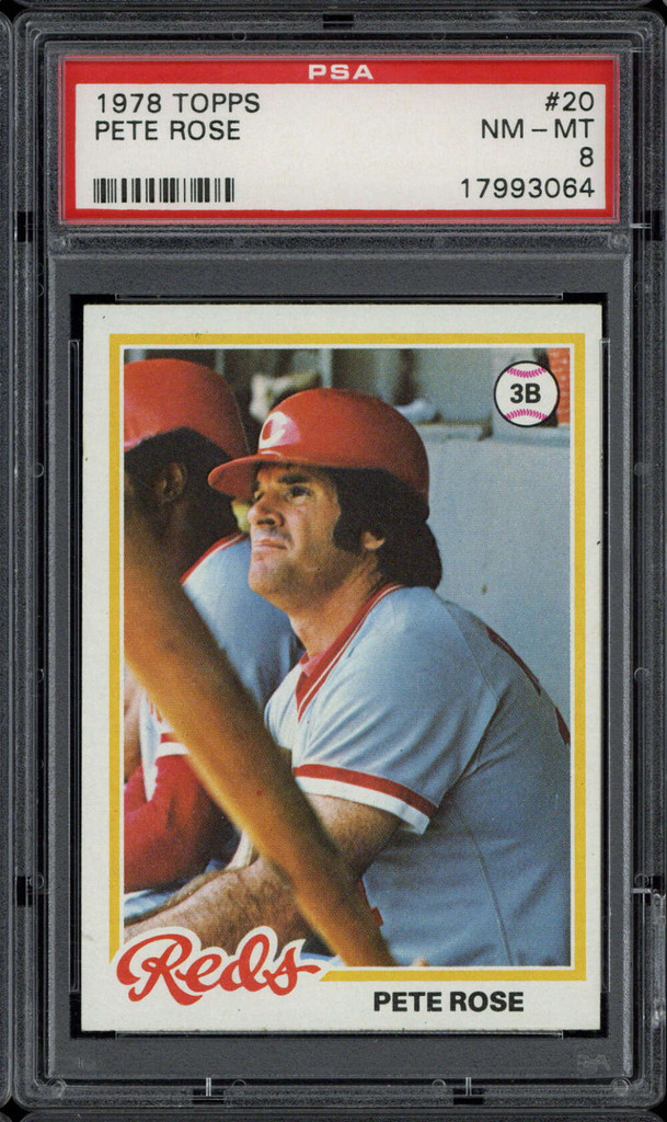 1978 Topps #20 Pete Rose Reds PSA 8 NN-Mint