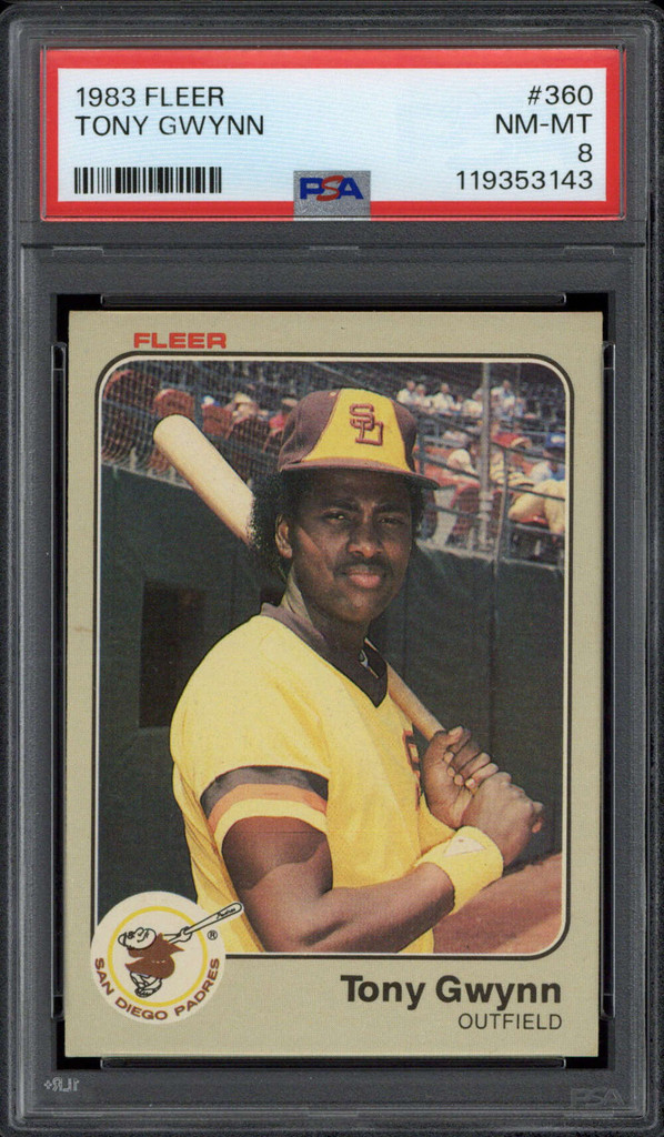 1983 Fleer #360 Tony Gwynn Padres PSA 8 NN-Mint RC ID: 512660