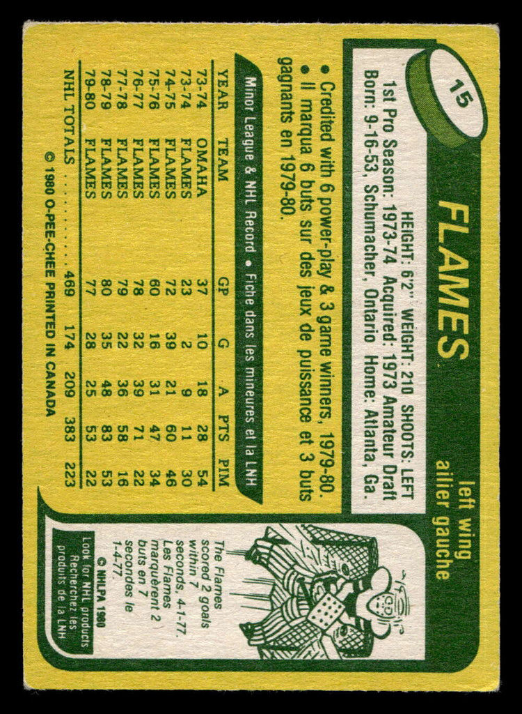 1980-81 O-Pee-Chee #15 Eric Vail Excellent OPC 