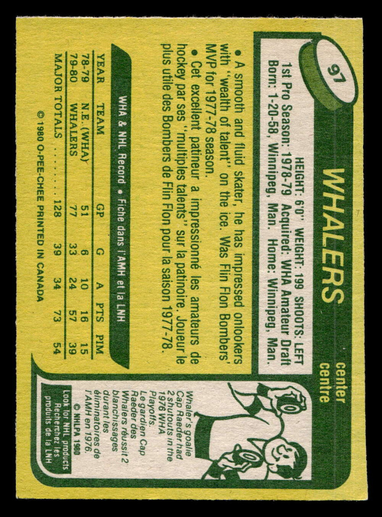 1980-81 O-Pee-Chee #97 Jordy Douglas Ex-Mint OPC 