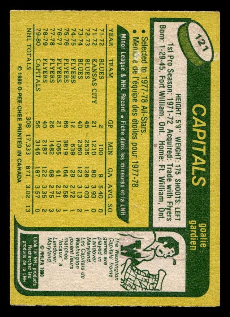 1980-81 O-Pee-Chee #121 Wayne Stephenson Ex-Mint OPC 