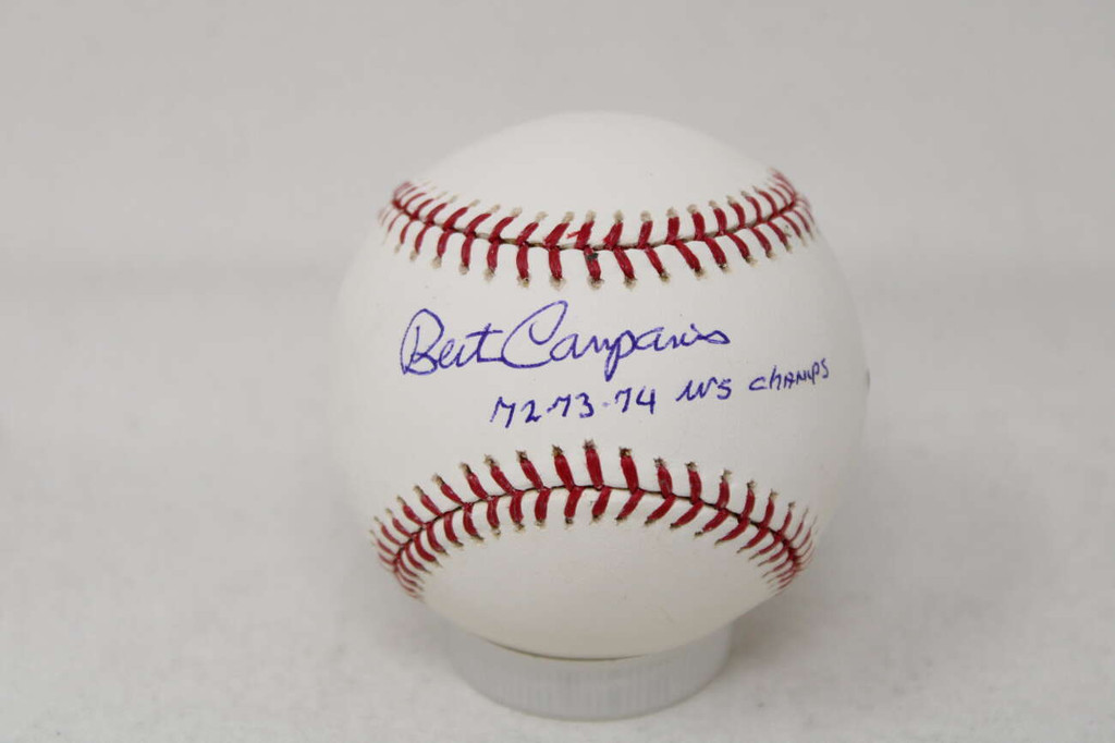 Bert Campaneris Baseball Signed Autograph Mounted Memories A's 72 73 74 NL Champs