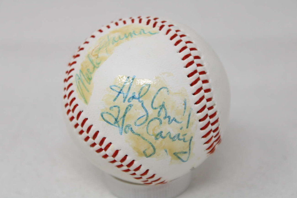 Harry Caray Bob Uecker Merle Harmon Baseball Signed Autograph PSA/DNA Announcers