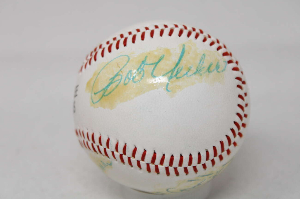 Harry Caray Bob Uecker Merle Harmon Baseball Signed Autograph PSA/DNA Announcers