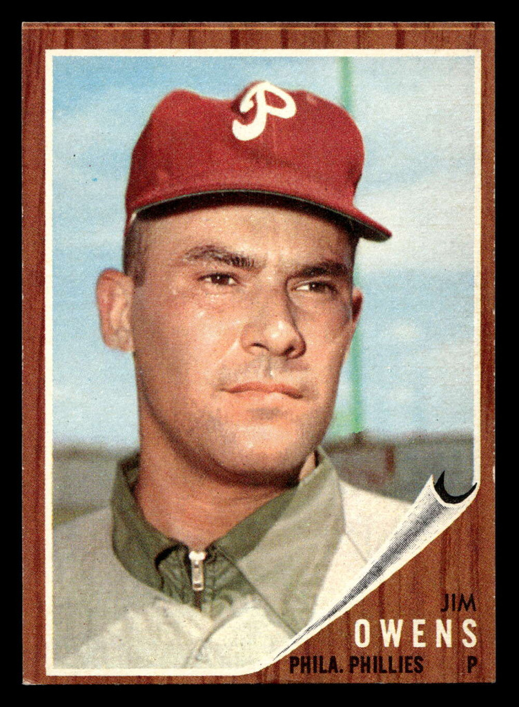 1962 Topps #212 Jim Owens Ex-Mint  ID: 512920