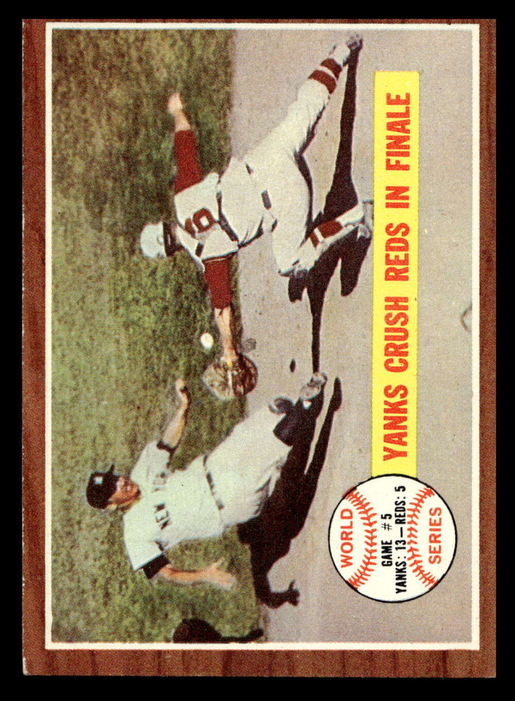 1962 Topps #236 World Series Game 5 Yanks Crush Reds in Finale Excellent+  ID: 512969