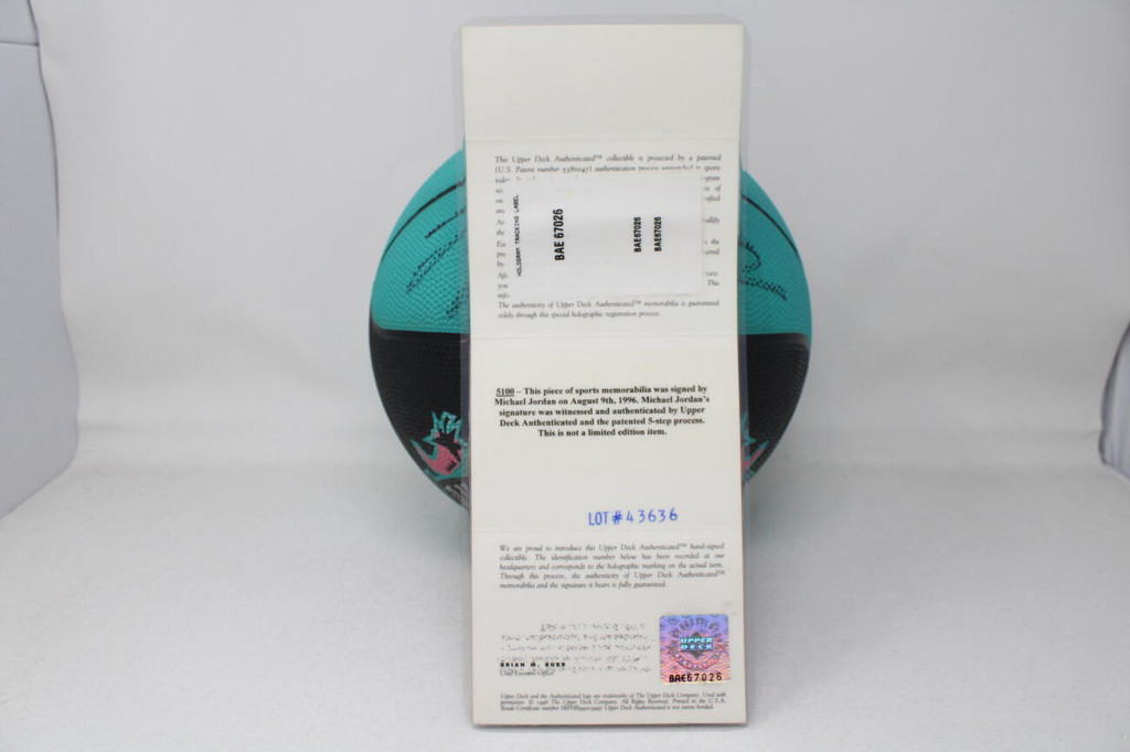 Michael Jordan Signed Basketball UDA Upper Deck 1996 All Star Game Ball San Antonio