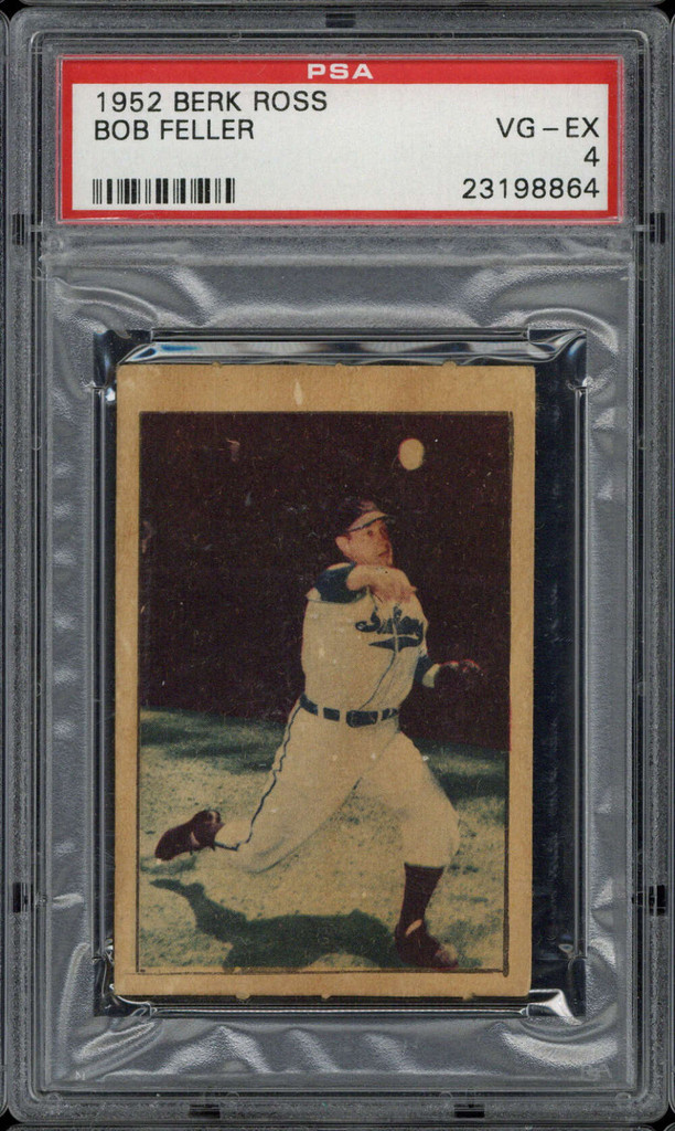 1952 Berk Ross  Bob Feller Indians PSA 4 VG-EX