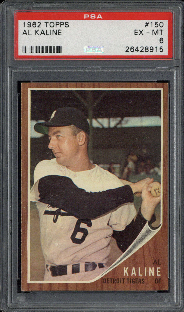 1962 Topps #150 Al Kaline Tigers PSA 6 EX-Mint