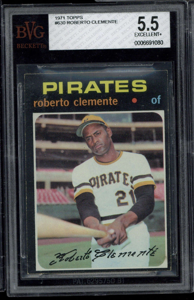 1971 Topps #630 Roberto Clemente Pirates BVG 5.5 EX+