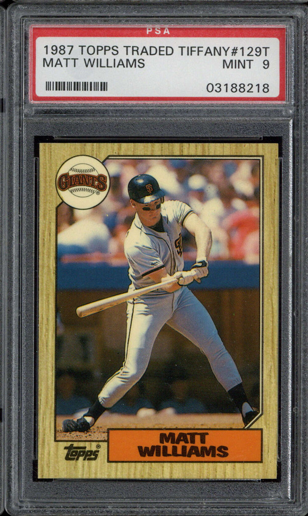 1987 Topps Traded Tiffany #129T Matt Williams Giants PSA 9 Mint RC ID: 513272