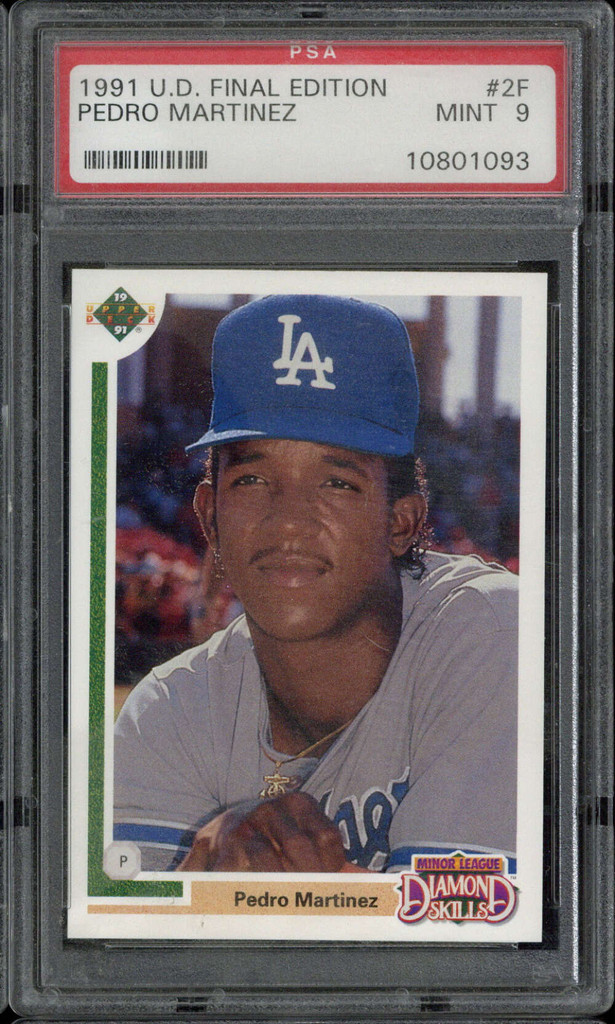 1991 Upper Deck Final Edition #2F Pedro Martinez Dodgers PSA 9 Mint RC ID: 513278