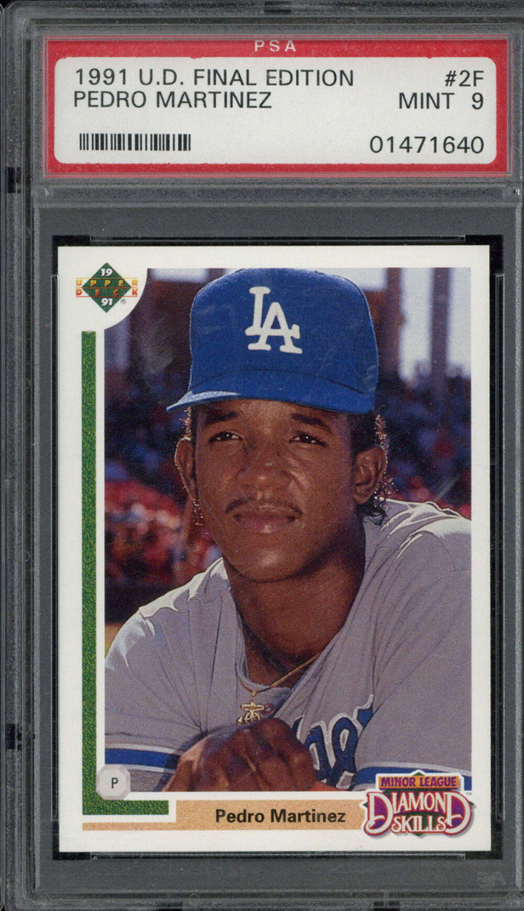 1991 Upper Deck Final Edition #2F Pedro Martinez Dodgers PSA 9 Mint RC ID: 513279